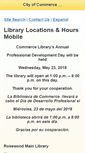 Mobile Screenshot of cityofcommercepubliclibrary.org